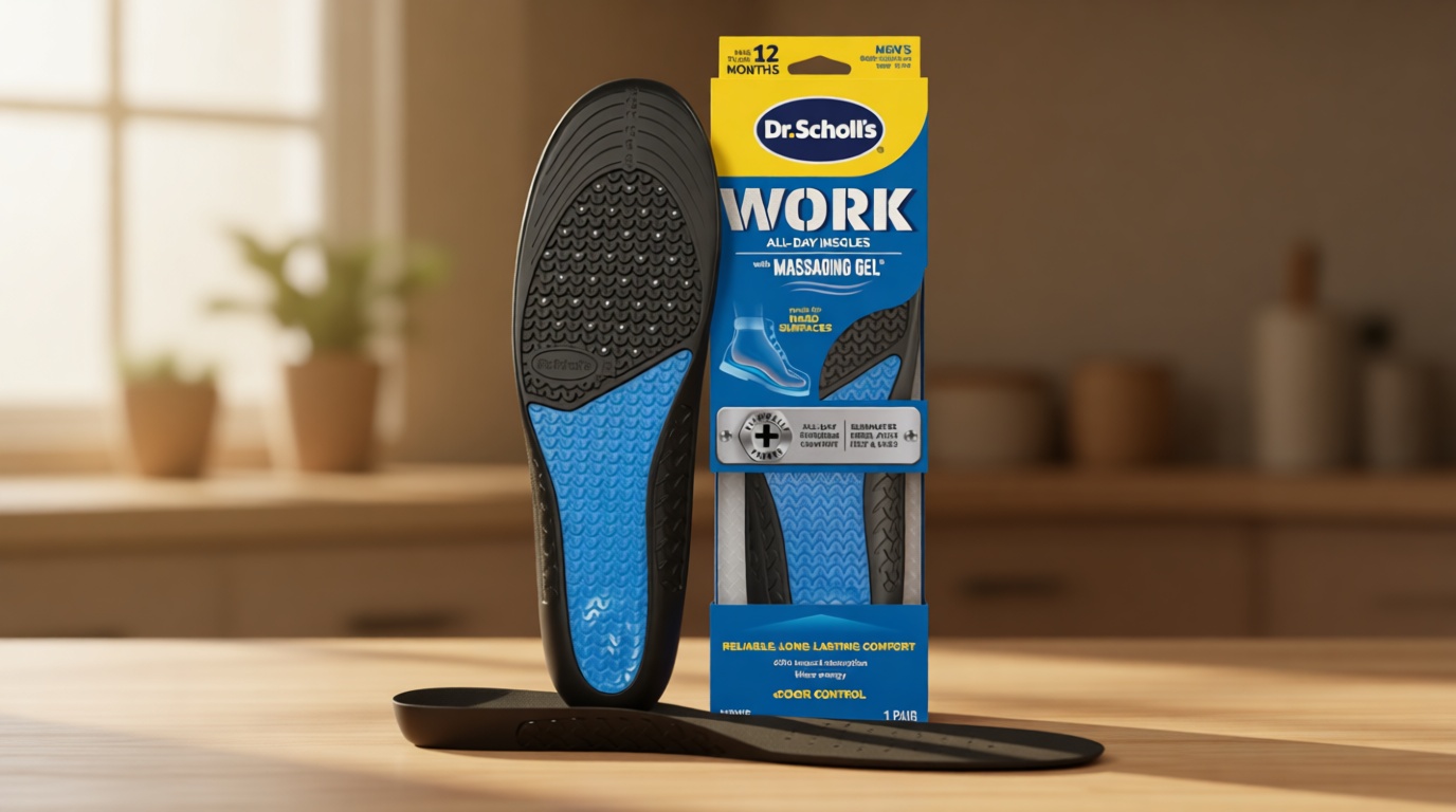 Dr. Scholl's Work All-Day Superior Comfort Insoles (with) Massaging Gel, Men, 1 Pair, Trim to Fit
