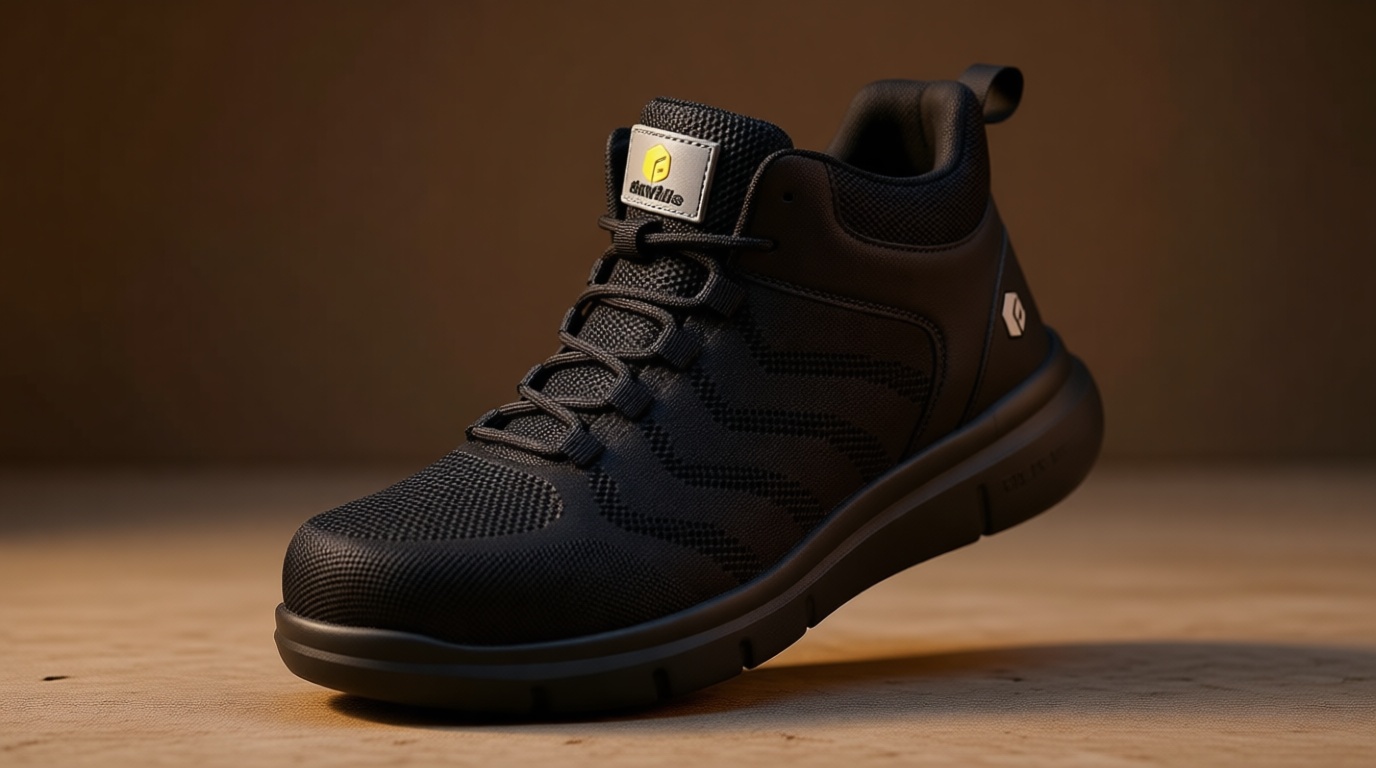 FitVille Extra Wide Work Boots for Men Composite Steel Toe Safety Boots High Top Work Shoes for Men