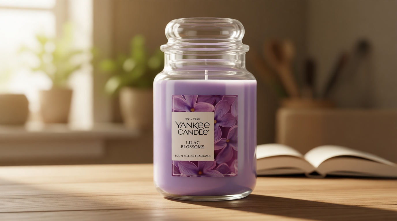 Yankee Candle Lilac Blossoms Scented Candle, 22oz Large Jar with up to 150 Hour Burn Time, Giftable, Birthdays