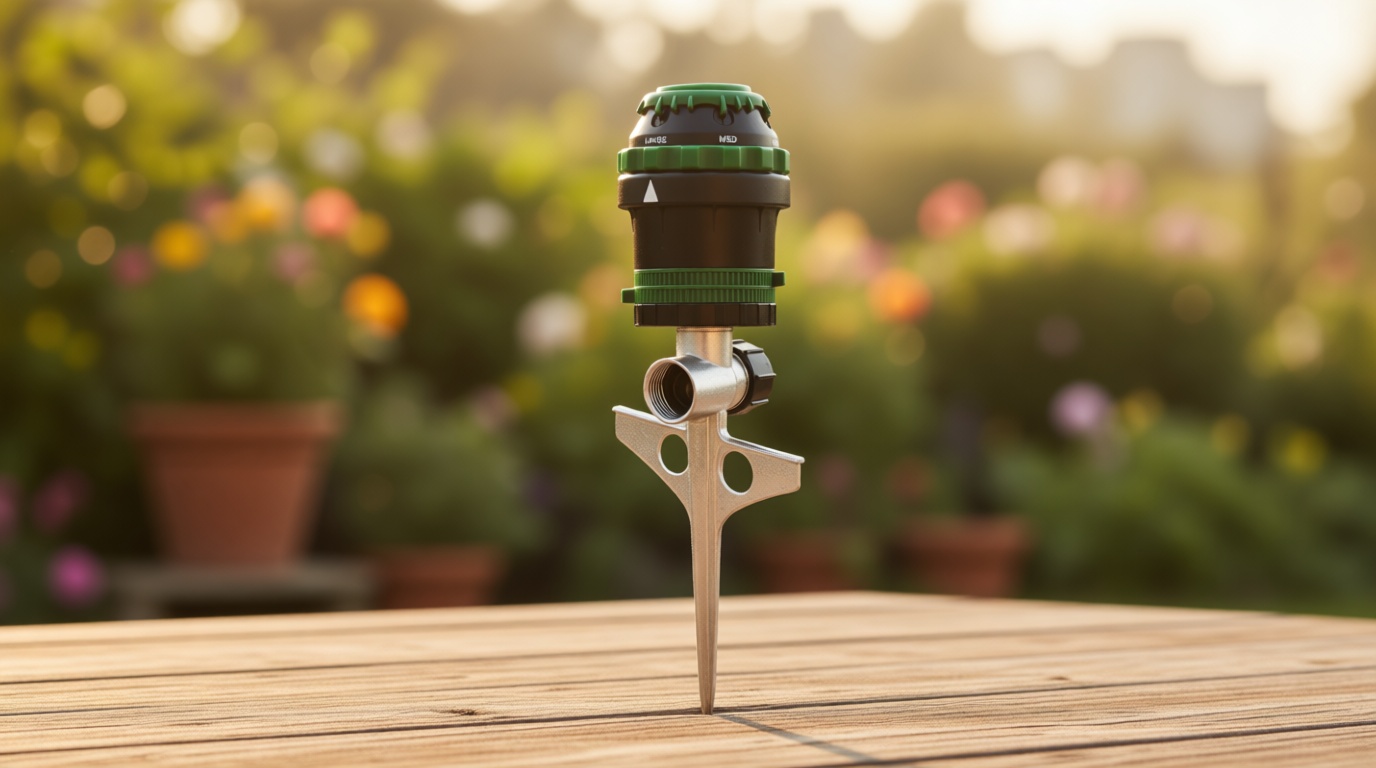 Orbit 58573N H2O-Six Gear-Drive Sprinkler on Metal T-Spike