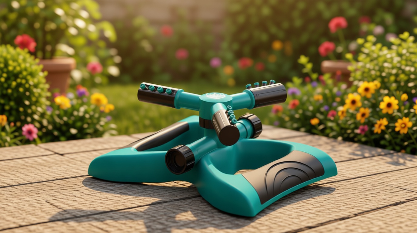 Joeys Sprinkler for Yard, Rotating Garden Sprinkler for Large Area Coverage, Lawn and Yard Sprinklers (Green)