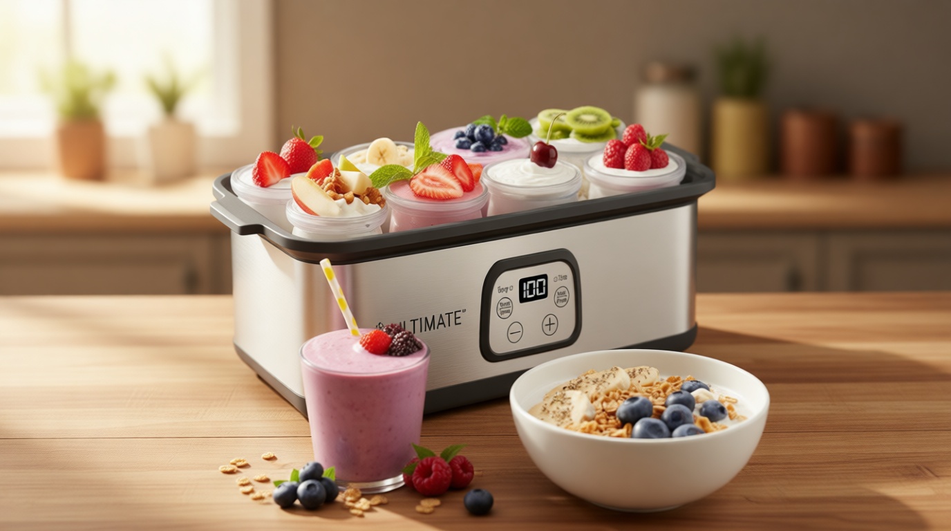 Ultimate Probiotic Yogurt Maker with Adjustable Temperature & Time Control - Make Trillions of Live Probiotics & Get Better Gut Health - ULTIMATE LIFETIME WARRANTY - Wellness Gifts for Men & Women