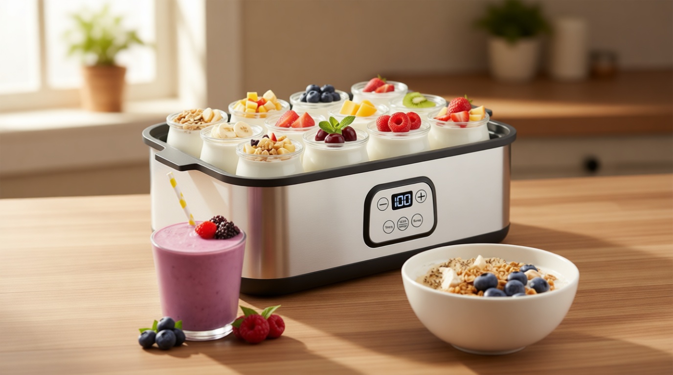 Ultimate Probiotic Yogurt Maker XL, Adjustable Time & Temperature Control, 50% More Capacity with 12 x 6oz Yogurt Jars, Make Trillions of Probiotics for Gut Health, ULTIMATE LIFETIME WARRANTY