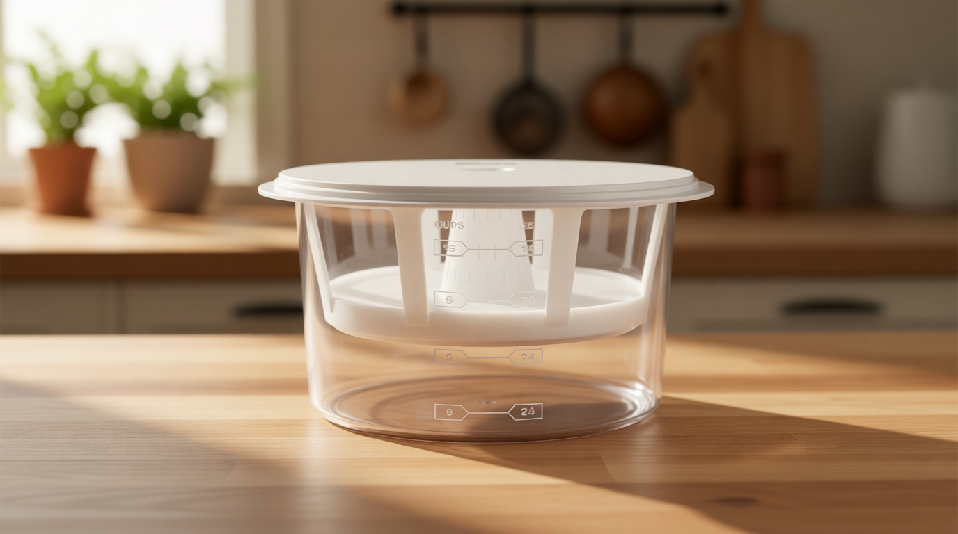 Euro Cuisine GY50 Greek Yogurt Maker with Ultra Fine Mesh Strainer Basket, BPA Free, Patented Greek Yogurt Strainer for Homemade Greek Yogurt (White)