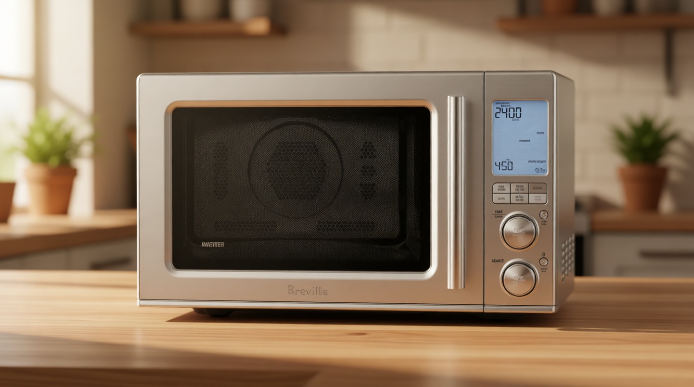 Breville BMO870BSS Combi Wave 3-in-1 Microwave, Air Fryer and Convection Oven, Brushed Stainless Steel