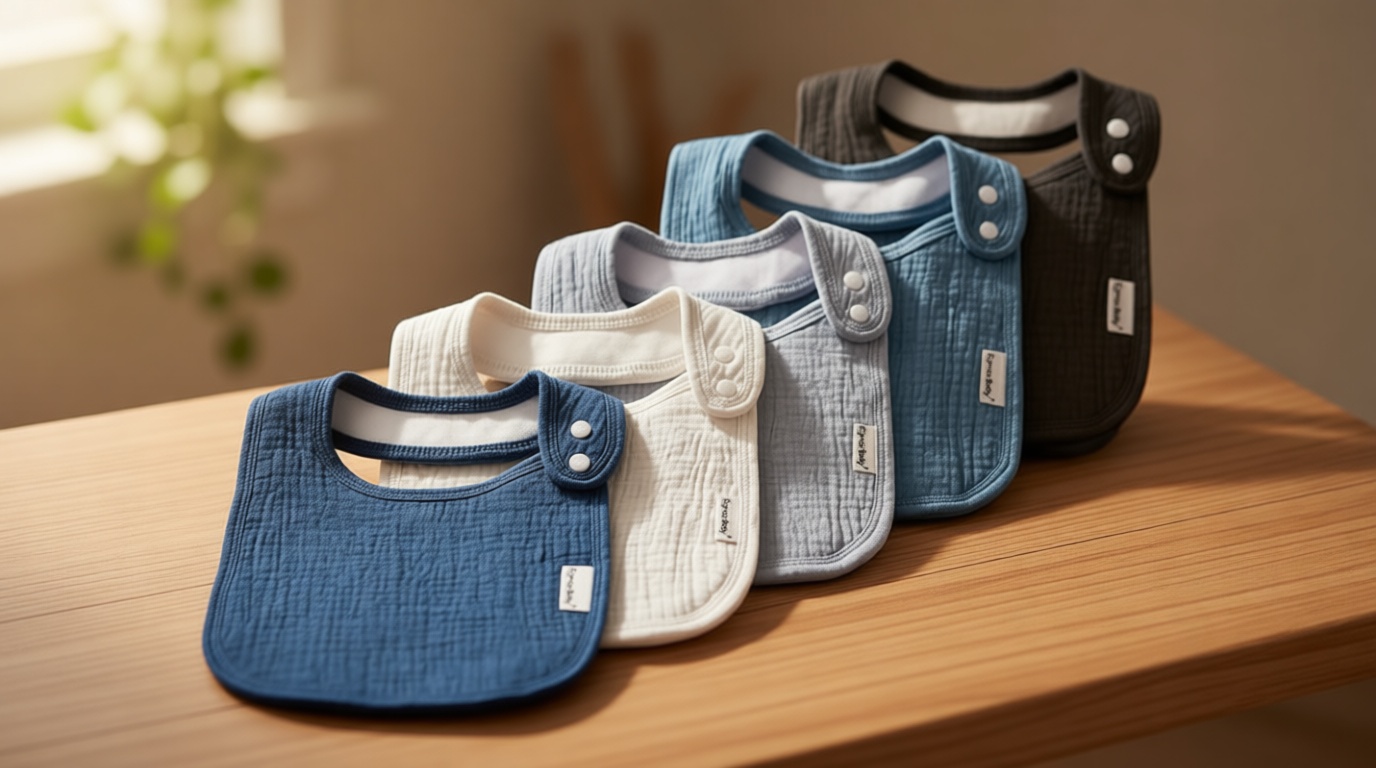 Muslin Bibs for Baby Boys Girls,Organic Muslin Baby Bib for Drooling and Teething,Soft Bandana Drool Bibs 5 Pack OEKO-TEX STANDARD 100