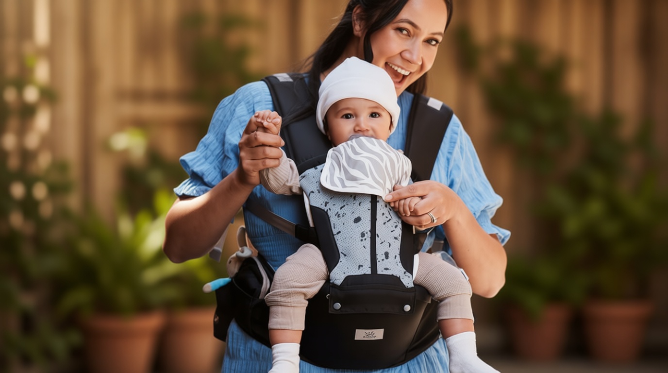 Baby Carrier, MOMTORY Safety-Certified 6-in-1 Baby Carrier Newborn to Toddler, Adjustable Detachable Infant Baby Hip Seat Carrier for 7-50lbs, All Seasons, Perfect for Shopping Travelling OEKO-TEX STANDARD 100