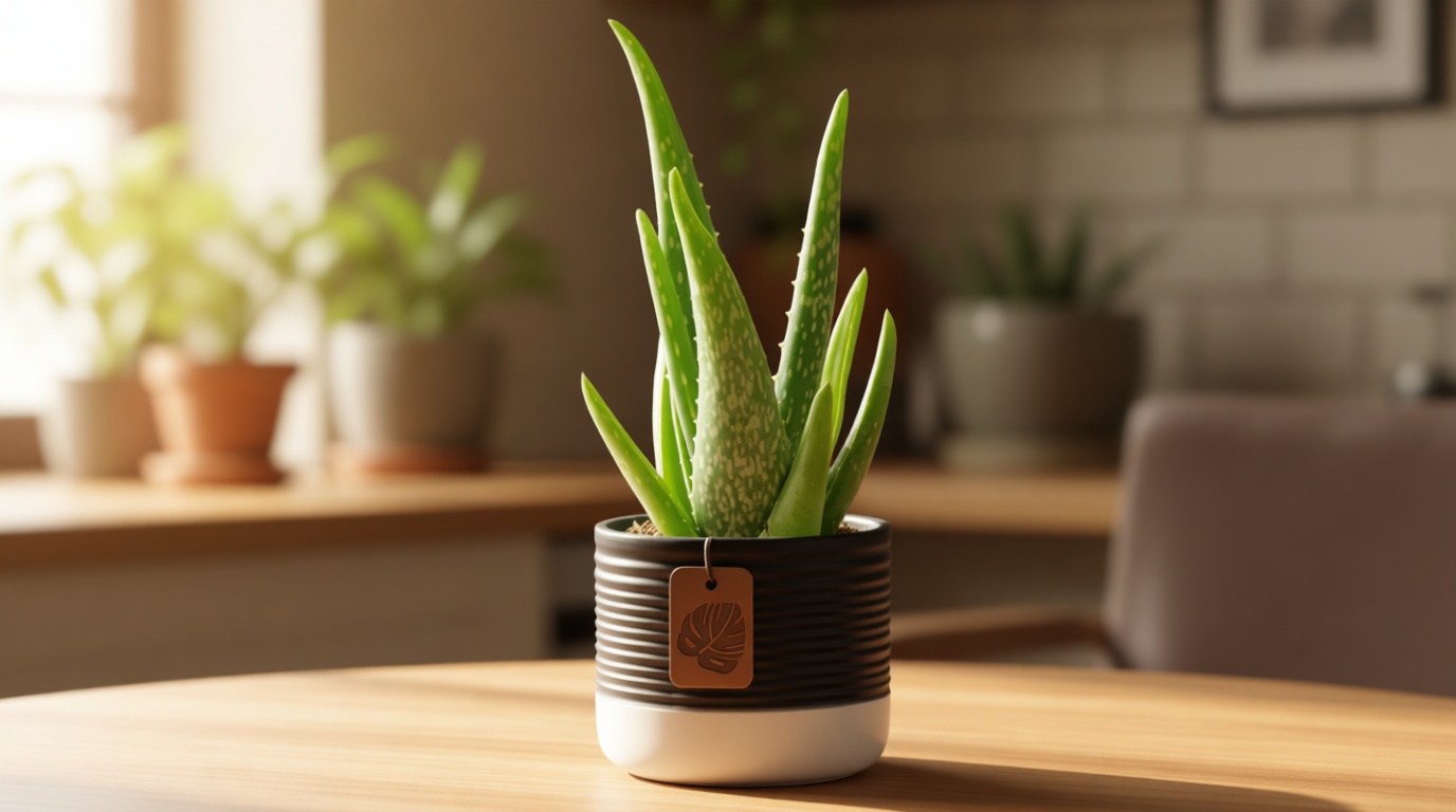 Costa Farms Aloe Vera Live Plant in Decorative Pot, Easy to Maintain, Air Purifying Succulent Indoor Houseplant, Home, Room, or Office Decor, House Warming or Birthday Gift, 12-18 Inches Tall