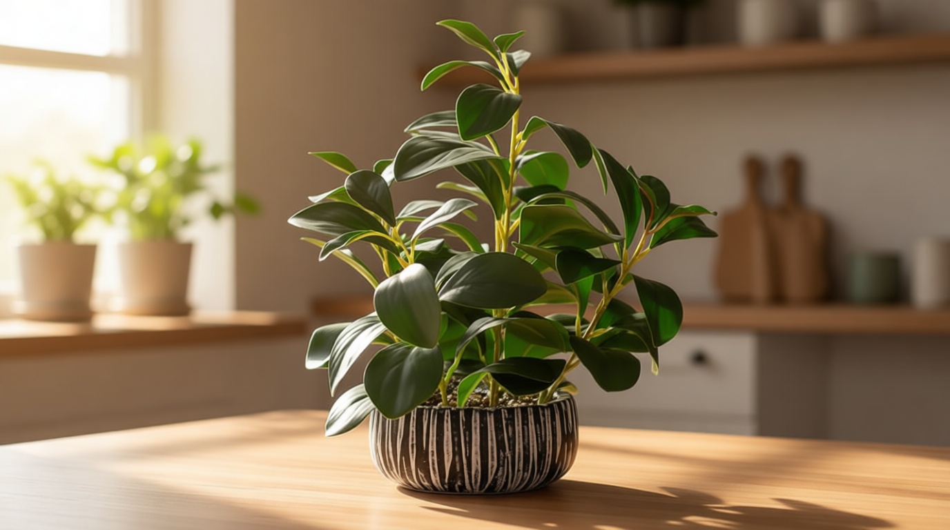 AlphaAcc Artificial Plants Decor Greenery Fake Succulents Indoor Potted Fake Plant with Rustic Black Clay Planter for Home Decor Farmhouse Room Bathroom Bedroom Kitchen Office Table Decor