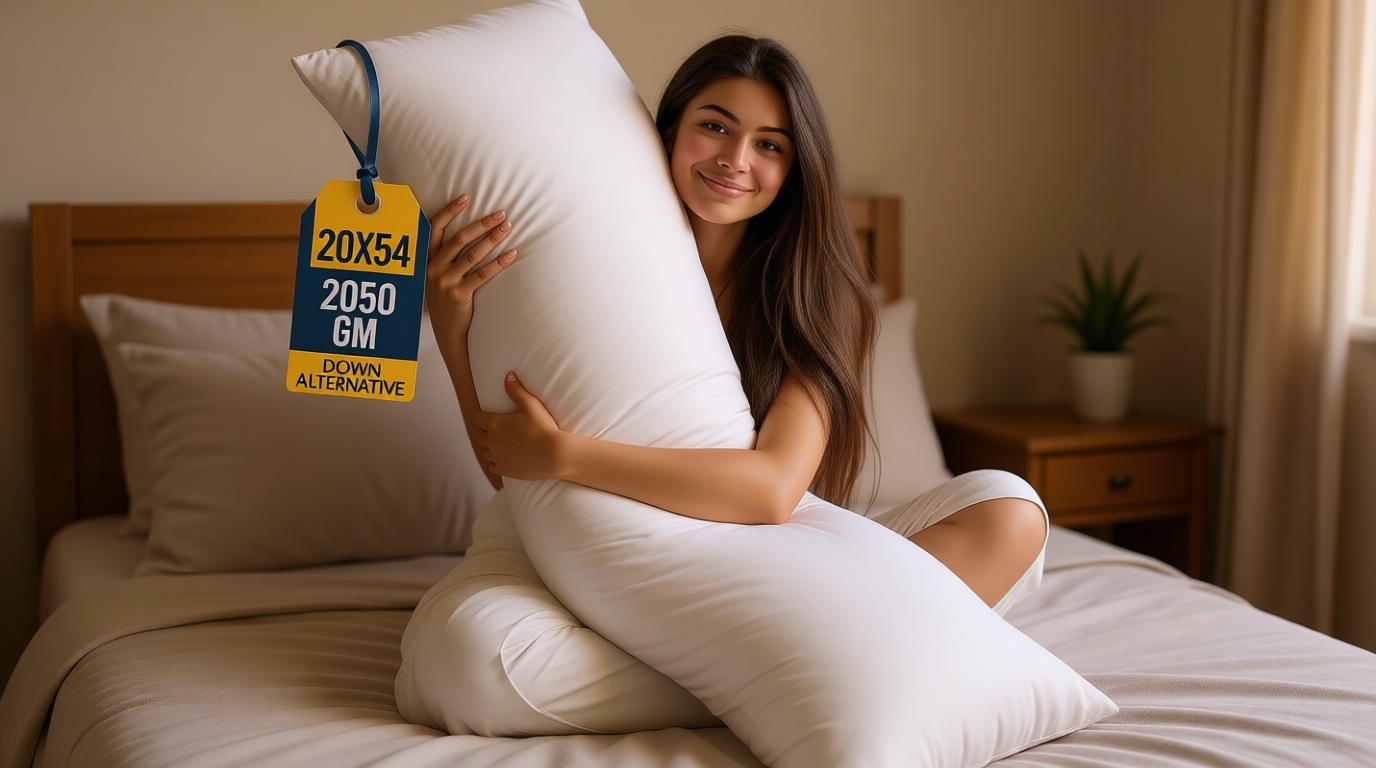 Utopia Bedding Full Body Pillow for Adults (White, 20 x 54 Inch), Long Pillow Insert for Sleeping, Ideal for Side Sleepers OEKO-TEX STANDARD 100