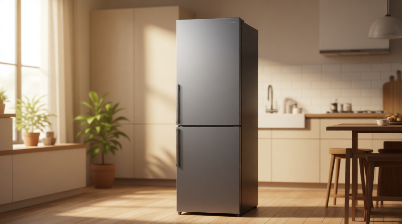 Summit Appliance FFBF235PL 24" Wide Bottom Freezer Refrigerator, Energy Star, LED Lighting, Stainless Steel (RHD)