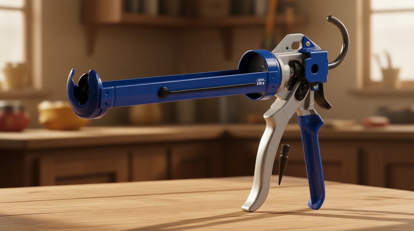 Newborn 250 Super Smooth Rod Revolving Frame Caulking Gun, 1/10-Gallon Cartridge Capacity, 18:1 Thrust Ratio