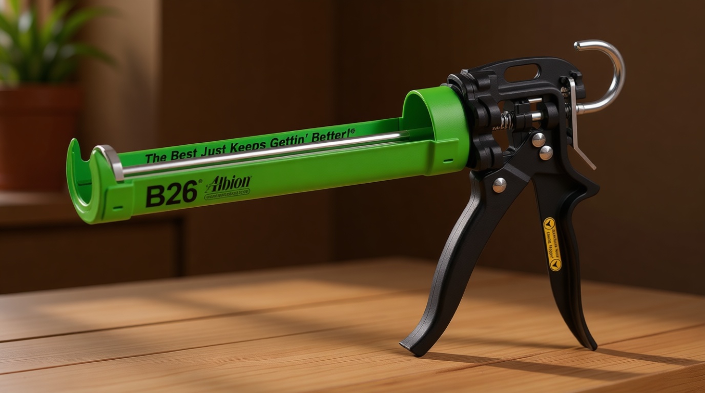 Albion Engineering Company B26 B-Line Manual Cartridge Caulking Gun, 1/10 Gallon (10 oz), 26:1 Drive