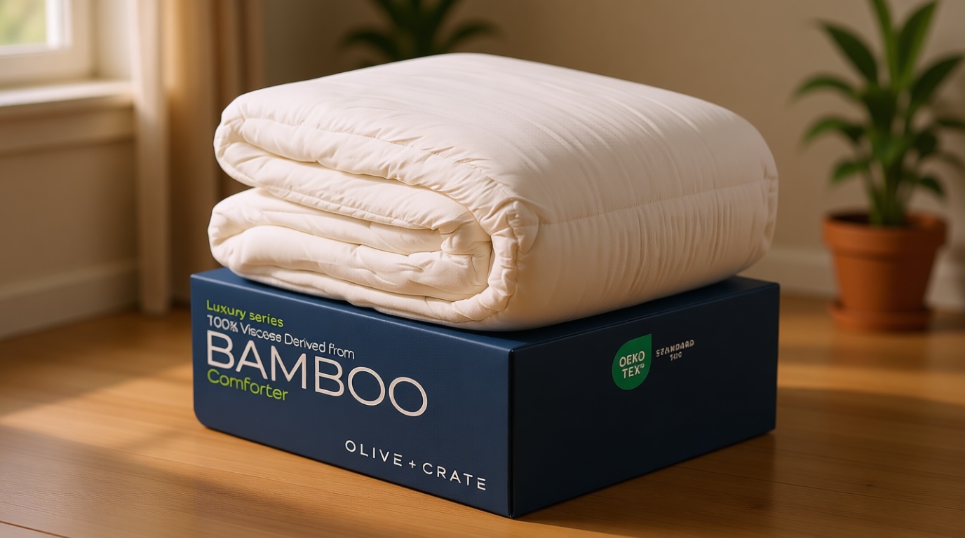 Olive + Crate Cooling Down Alternative Comforter - Hypoallergenic King Size Duvet Insert Lightweight - All Seasons Plush Design Bamboo Comforter - 100% Bamboo Viscose Outer Cover - White 102"x90" OEKO-TEX STANDARD 100