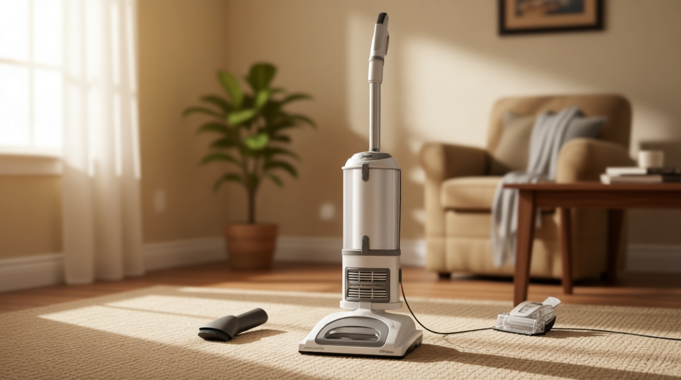 Shark | Upright Vacuum Cleaner | Navigator Lift-Away | Swivel Steering | HEPA Filter | Vacuum for Pet Hair | Crevice Tool & Dusting Brush Included | For Carpets & Hard Floors | White/Silver | NV356E