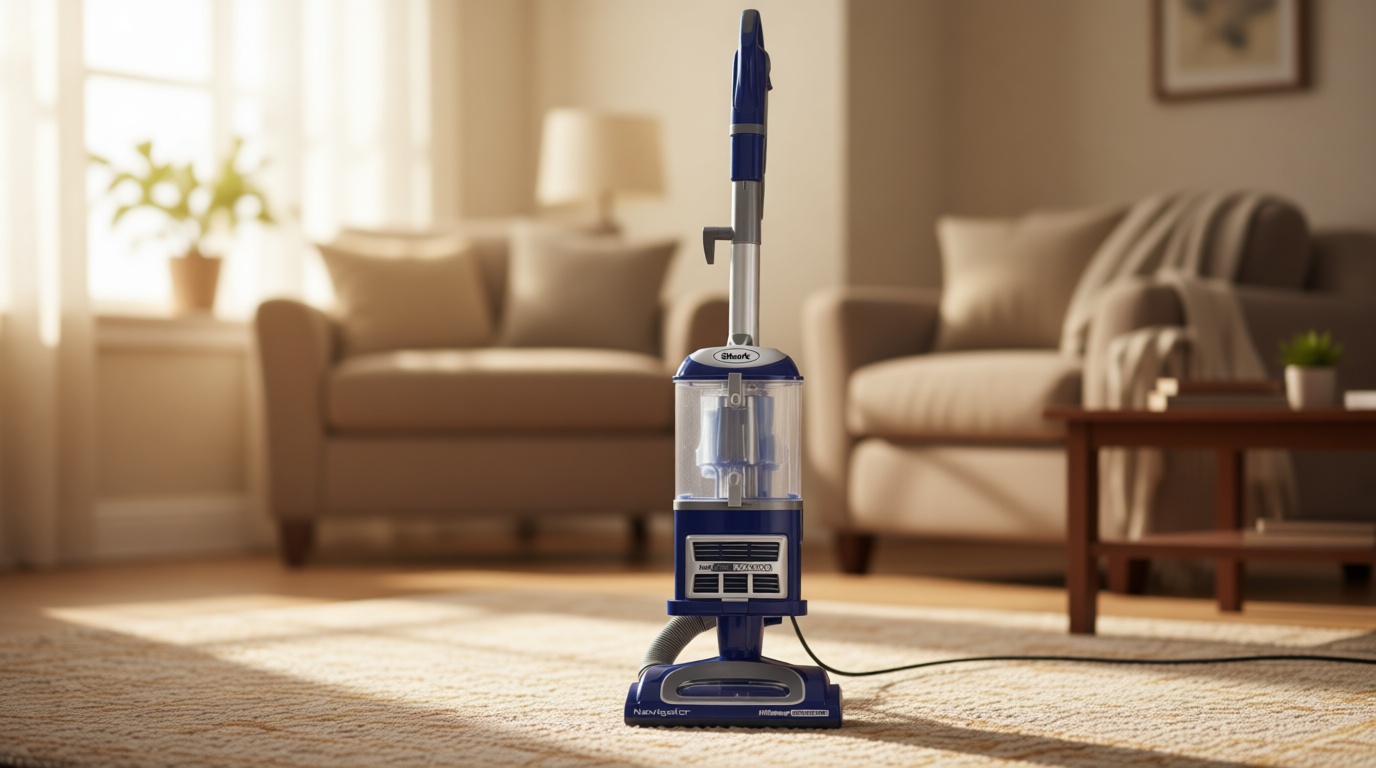 Shark Upright Vacuum, Navigator Lift-Away Deluxe with Large Dust Cup Capacity, HEPA Filter, Swivel Steering, Upholstery Tool & Crevice Tool, Blue, NV360