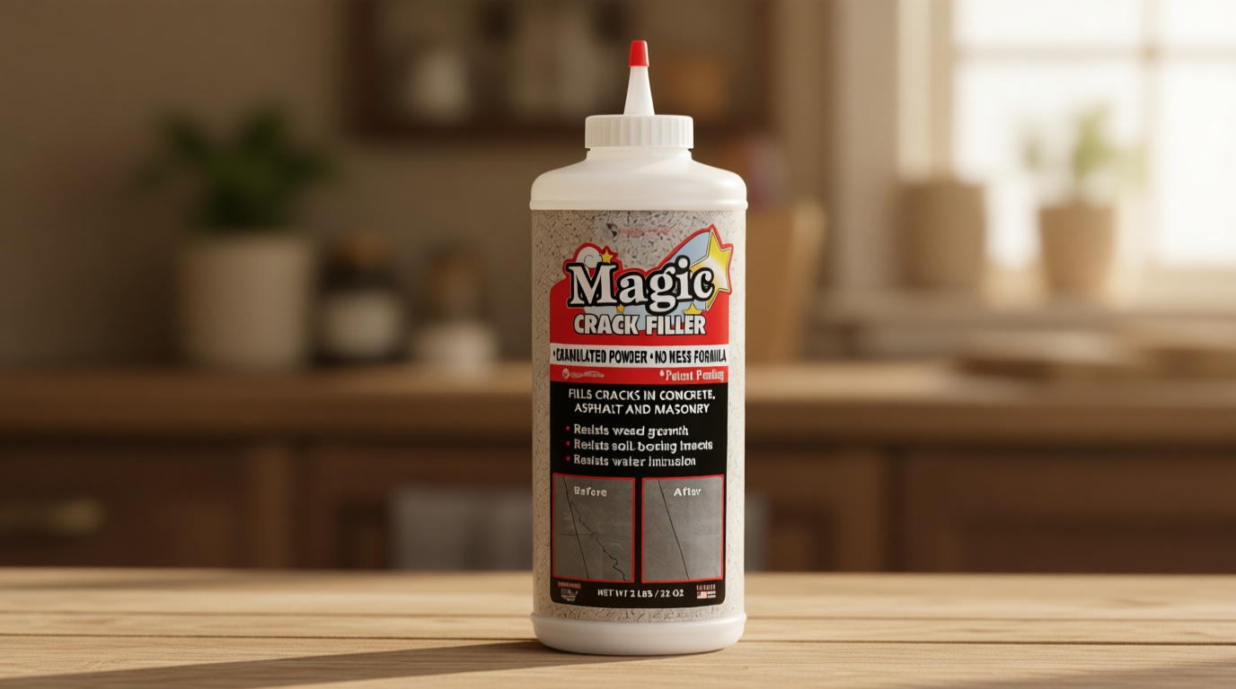 Magic Crack Filler 2.5LB Concrete Slab Gray, for Filling in Concrete Cracks on Driveways, Walkways and Patios. Installs Easily Dry Granular No Mess and DIY (Gray, 1)