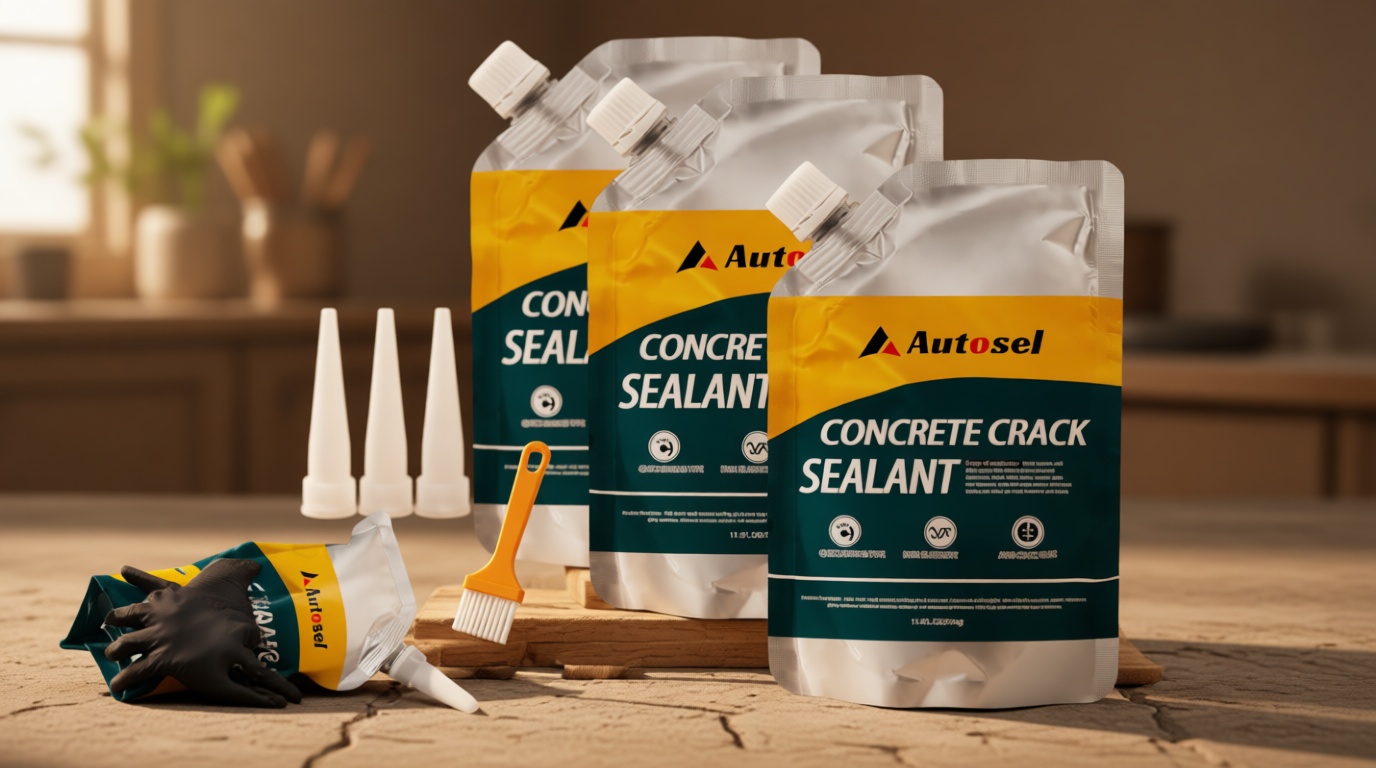 Concrete Crack Filler, Exterior Cement Crack Filler, Self-Leveling Cement Crack Repair Sealant, Fast Drying, Effectively Repairs Cracks in Driveways, Patios, Sidewalks, and Asphalt Pavements - 3 pcs