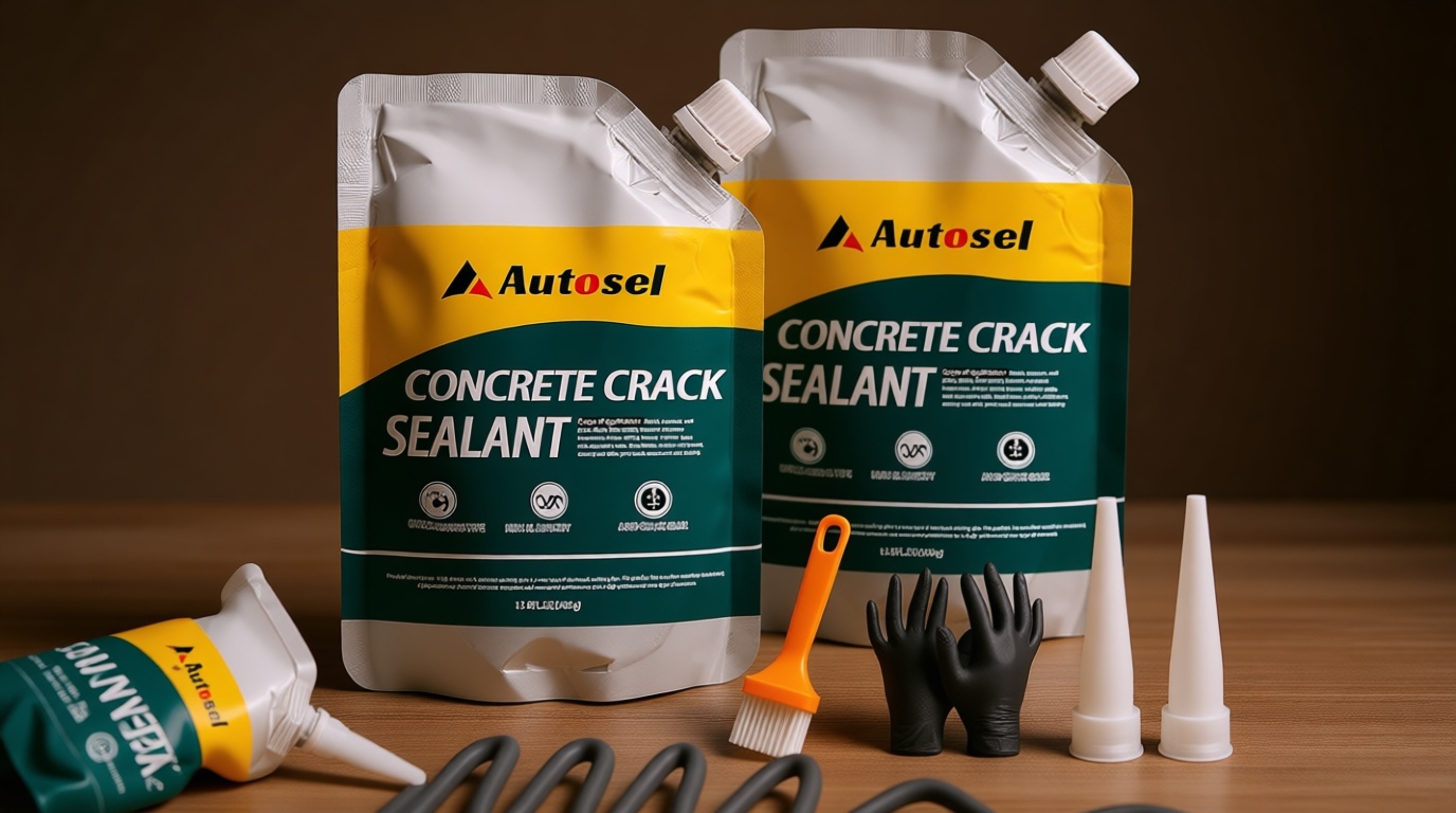 Concrete Crack Filler, High Elasticity Cement Crack Repair Sealant, Self-Leveling Waterproof Caulking Glue for Driveways, Walkways, Patios, Outdoor Concrete Joint Repair-2 PCS