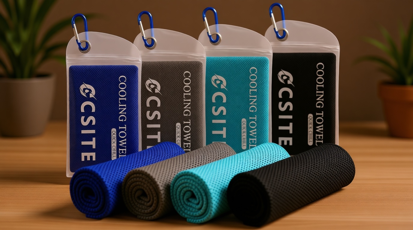 CSITE 4 Pack Cooling Towels (47"x12") for Neck and Face, Ice Towel for Hot Weather, Soft Breathable Chilly Gym Towels, Microfiber Towel for Work Out, Yoga, Running, Camping & More Activities