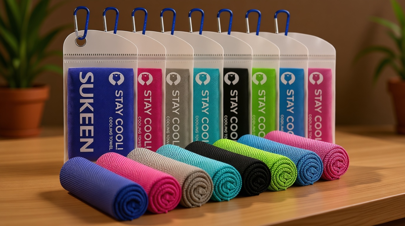 Sukeen Cooling Towel,Instant Evaporative Cooling for Sports,Yoga,Golf,Gym,Neck,Workout and More(40”x 12”) Global Recycled Standard