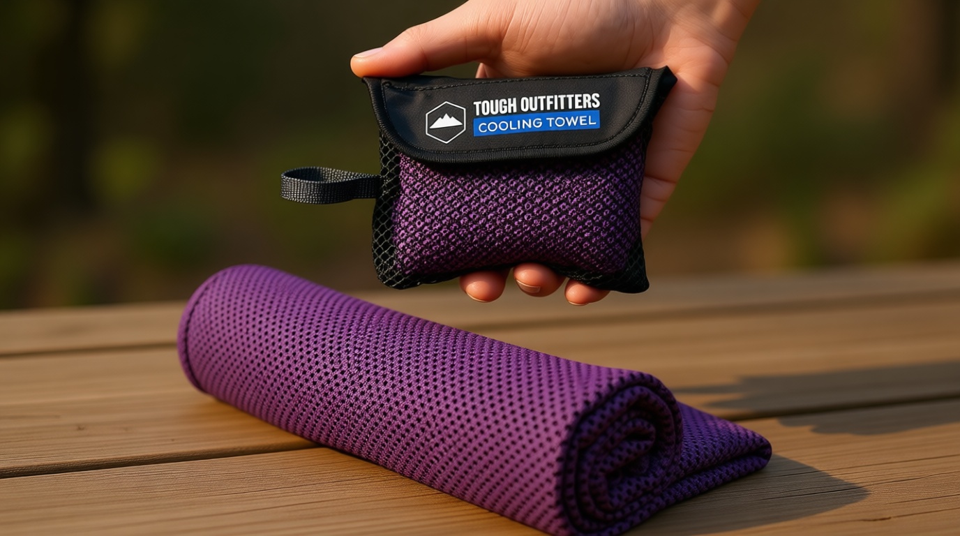 Tough Outdoors Cooling Towels for Neck Face - Neck Cooling Towel for Hot Weather Yoga Sports Golf Sweat - Instant Cold Towel