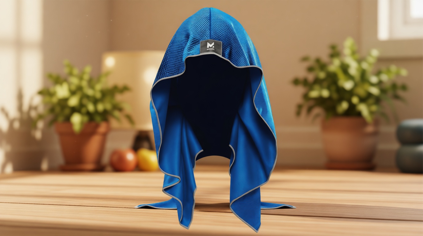 MISSION Cooling Hoodie Towel, Evaporative Cool Technology, Cools Instantly When Wet, UPF 50 Sun Protection, Contours Your Head to Stay in Place, Great for Sports, Fitness, Gym
