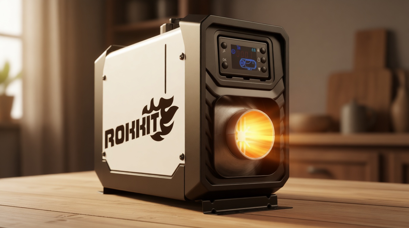 [2026 Version] ROKKIT 8KW Diesel Heater, 110V/12V All-in-One Diesel Air Heater, Portable Diesel Heater with LCD Monitor & Remote, Fast Heating Low Noise Diesel Parking Heater for Tent, Car, RV, Camper