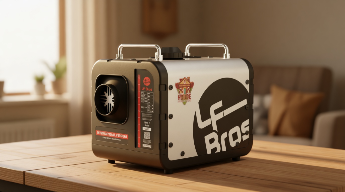 LF Bros 110V/12/24V 5KW Diesel Heater, All-in-One 5L Air Diesel Parking Space Heater with Stylish Design, Come with Remote Control and LCD Screen, Suitable for Home Shop Garage Camper