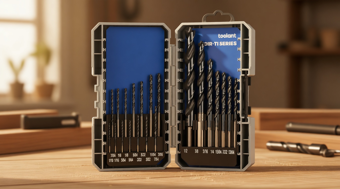 toolant Cobalt Drill Bit Set for Metal and Steel (Pro), Titanium Aluminum Nitride Coated (TiAlN) with Bullet Point Tip, for Hardened Metal, Stainless Steel, 21pcs 1/16"-1/2"