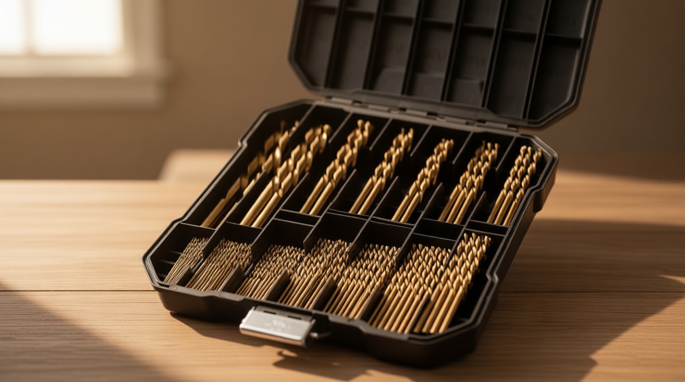Cobalt Drill Bit Set for Hardened Metal and Stainless Steel, 99Pcs M35 High Speed Steel Twist Jobber Metal Drill Bits 1/16"-3/8", with Plastic Index Storage Case