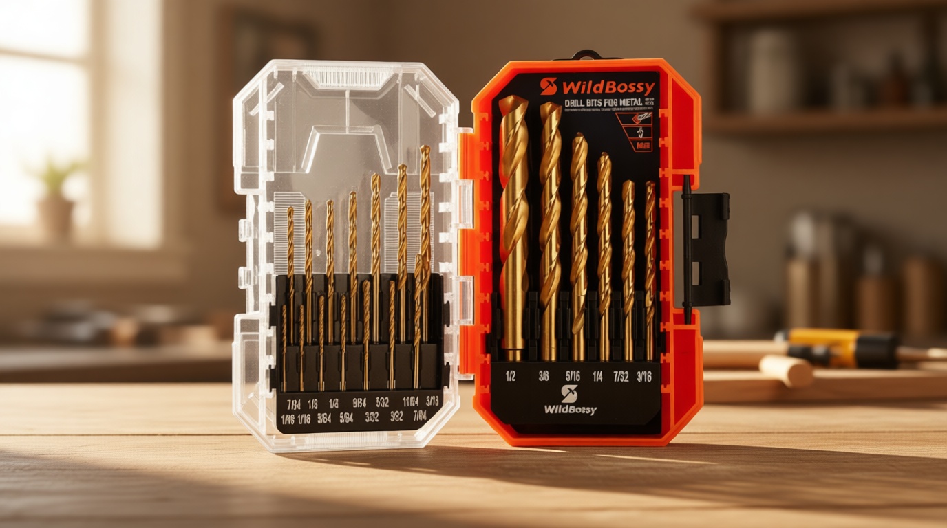 M35 Cobalt Drill Bit Set 20PCS(1/16"-1/2") High Speed Steel Jobber Length Drill Bit Kit for Hardened Metal with Index Storage Case
