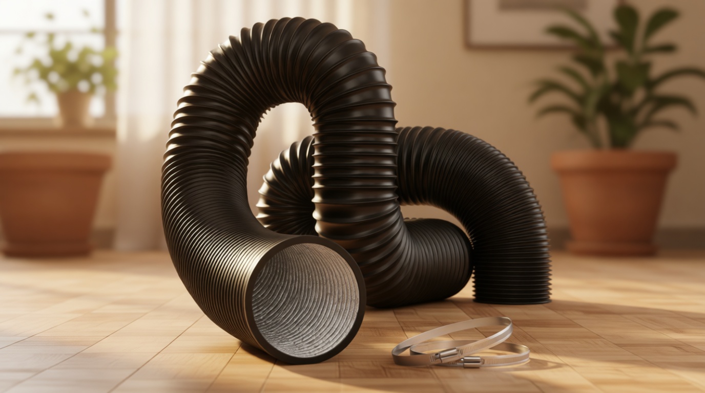 VIVOSUN 4'' Flexible Aluminum Duct, 25 FT Long Heavy-Duty Multi-Layer Air Hose for HVAC Ventilation, Dryer Vent Hose for Grow Tents and Duct Fan Systems, 2 Clamps Included