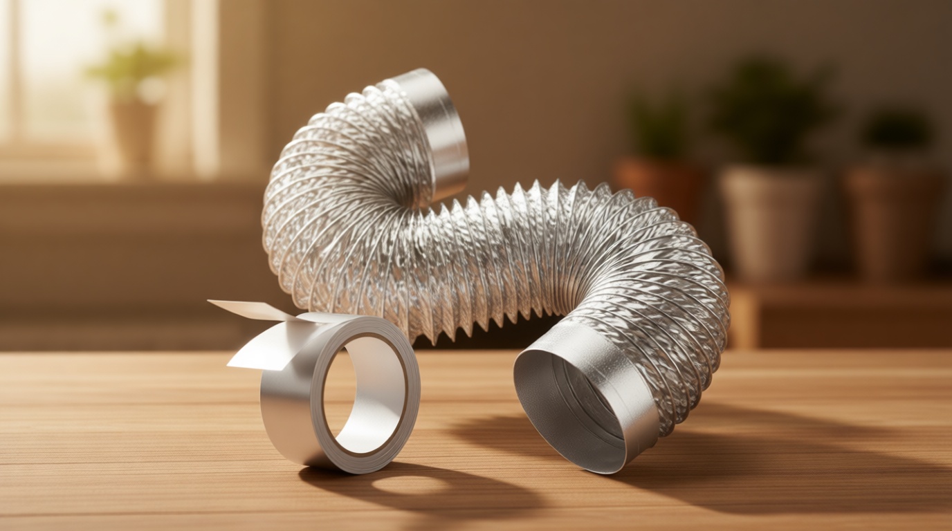 HOOMESUN Dryer Vent Hose 4 Inch 3FT Heavy Duty Flexible Exhaust Duct Hose, Thick 6-Ply Aluminum Foil Insulated Ducting for Tight Space, HVAC Ducting Kit with 2 Clamps and 1 Tape