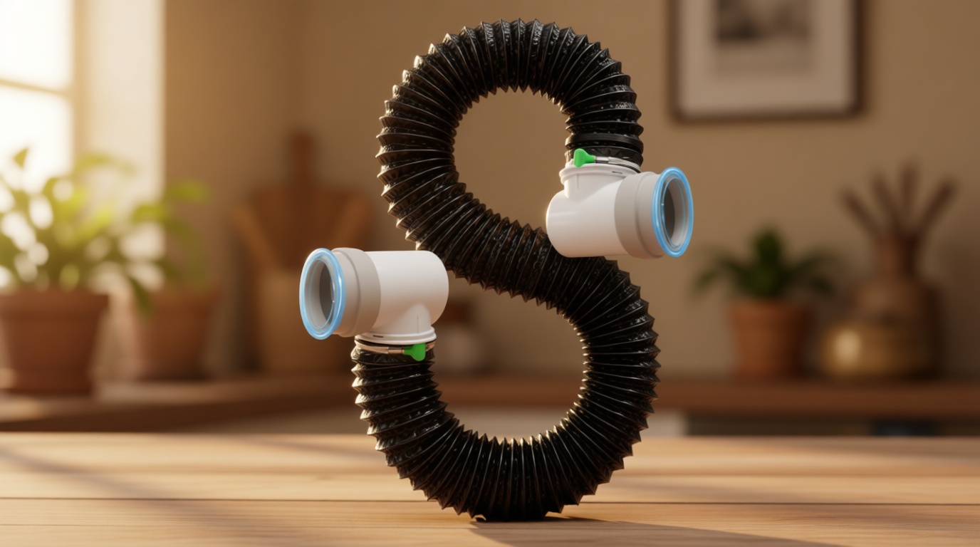 4Inch Dryer Vent Hose 10FT, Rubber Interface Dryer Vent Connector Kit for Tight Space, 90 Degree Dryer Vents Elbow, 6 Layer Heavy Duty Flexible Aluminum Duct with 2 Key Hose Clamps