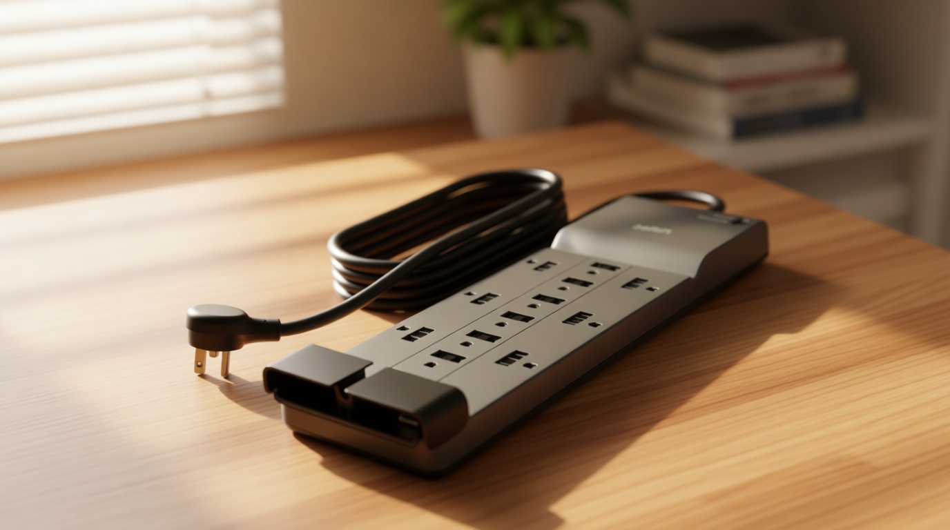 Belkin 12-Outlet Surge Protector Power Strip w/ 12 AC Outlets & 8ft Flat Plug, UL-Listed Heavy-Duty Extension Cord for Home, Office, Travel, Computer, Laptop, Charger - 3,940 Joules of Protection