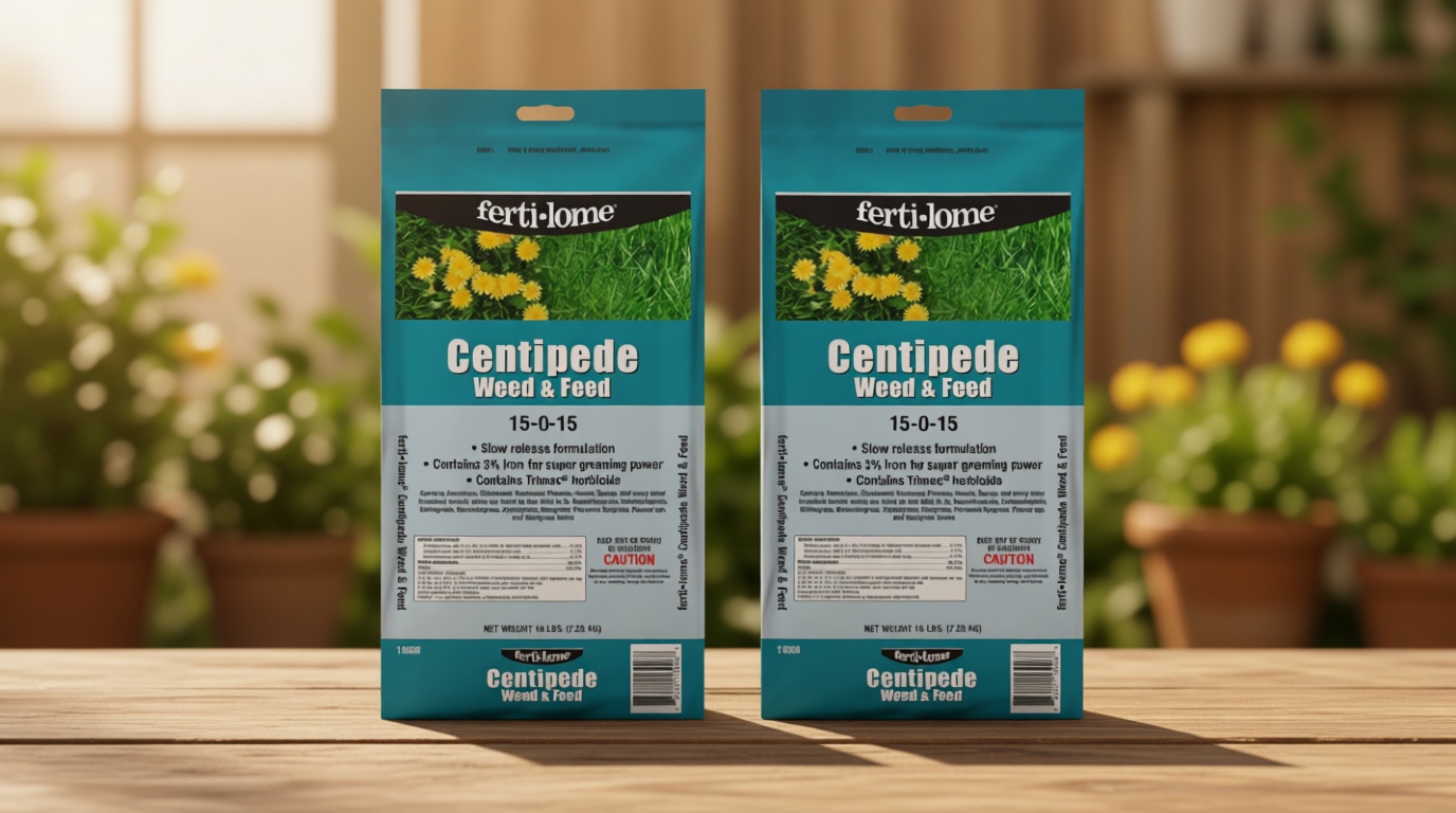 Ferti-Lome Centipede Weed & Feed Lawn Fertilizer 15-0-15, 16 lb Bags (2 Pack), Granular Lawn Fertilizer for Centipede and Southern Lawns, Covers Up to 10,000 sq ft