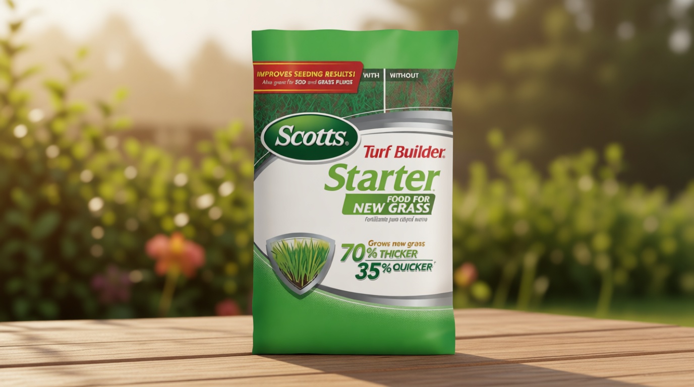 Scotts Turf Builder Starter Food for New Grass, 15 lb. - Lawn Fertilizer for Newly Planted Grass, Also Great for Sod and Grass Plugs - Covers 5,000 sq. ft.