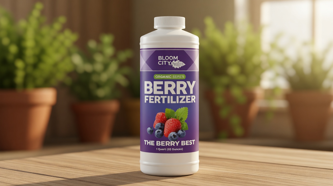 Bloom City's Organic Berry Fertilizer – Liquid Plant Food for Bigger Berries, Better Flowering & Stronger Root Development, 32 oz