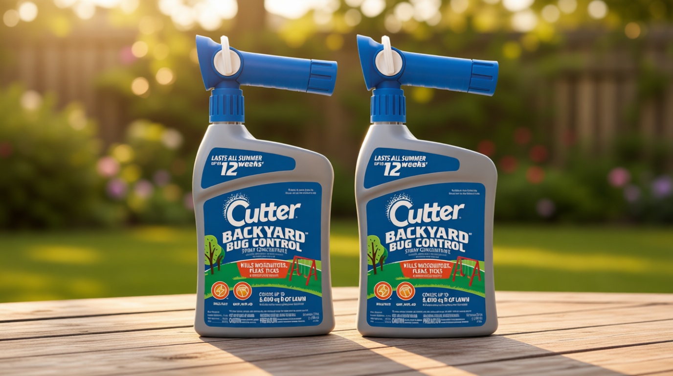 Cutter Backyard Bug Control Spray Concentrate (2 Pack), Kills Mosquitoes, Fleas & Listed Ants, 32 fl Ounce