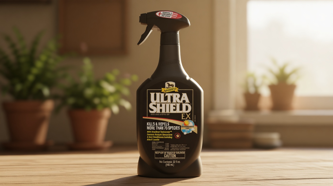 Absorbine UltraShield EX 32oz Sprayer Insecticide, Kills & Repels Flies, Mosquitoes, Ticks, Fleas, Lice, Use on Horses, Dogs, Premises
