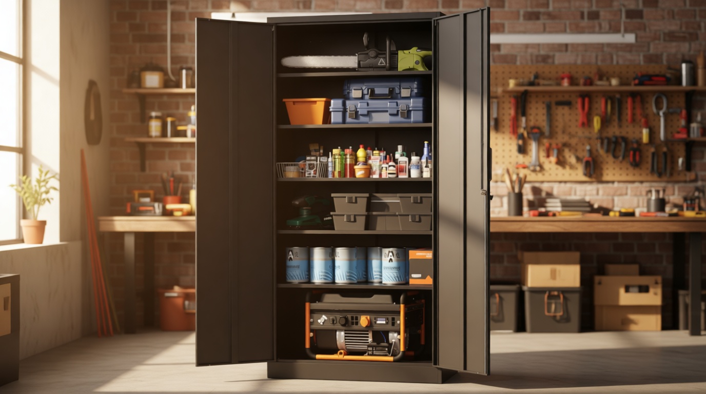 Letaya Metal Garage Storage Cabinets with Lock-72 Tall Tool Organizer Steel Lockers, 5 Adjustable Layers Shelves for Home,Office,Warehouse,Garage,(Black-72“) | with Lock, 72 Tall, Tool Organizer Recycled Claim Standard Blended