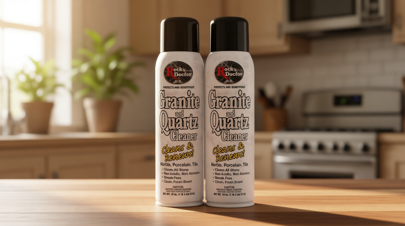 Rock Doctor Granite Cleaner, Cleans& Renews Surfaces, Granite/Marble Countertop Cleaner, Cleaning Spray for Vanity, Table Top, Kitchen Counters, Stone Surfaces 18 Fl Oz Pack of 2
