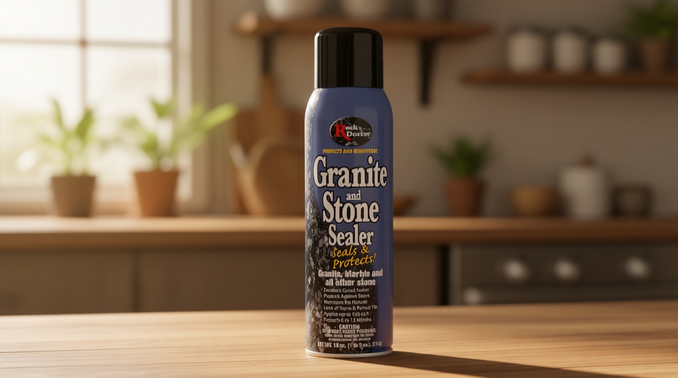 Rock Doctor Granite Sealer for Marble, Stone, and Tile Countertops, Streak-Free Finish with Stain Resistant Moisture Protection, Interior and Exterior Use, Pack of 1