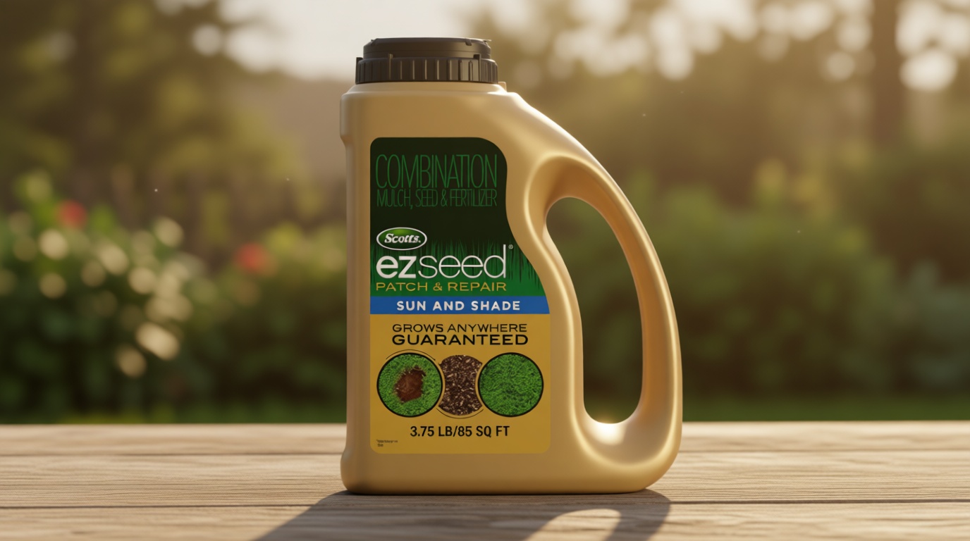 Scotts EZ Seed Patch & Repair for Sun and Shade - Combination Mulch, Sun and Shade Grass Seed & Fertilizer for Bare Spots & Lawn Patch Repair, Covers up to 85 sq. ft., 3.75 lb.