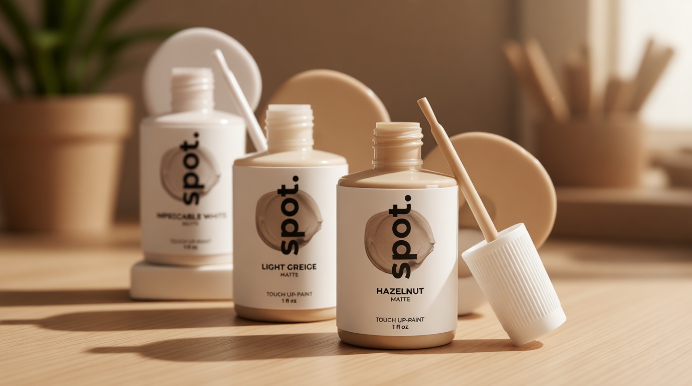 spot. Touch-Up Paint | Matte Finish for Cabinets, Walls, Doors & Furniture | Multi-Tone Beige Repair Kit | Quick-Dry, Self-Priming, Low-Odor, Eco-Friendly | No-Sanding or Primer Needed | 3 Pack