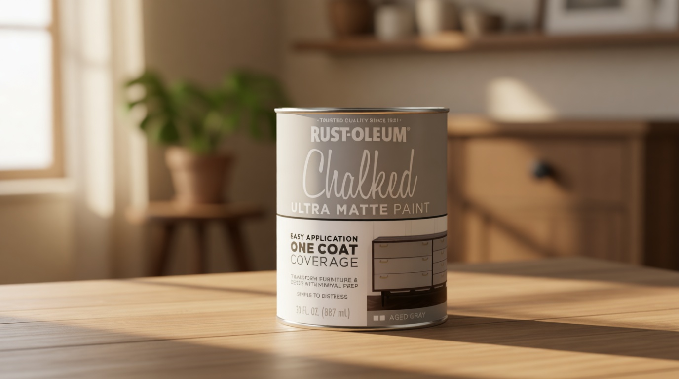 Rust-Oleum Aged Gray Chalked All-in-One Ultra Matte Paint | One Coat Coverage | No Primer, Sanding, Or Topcoat Needed | Easy Clean Up | Made in USA | 30 OZ
