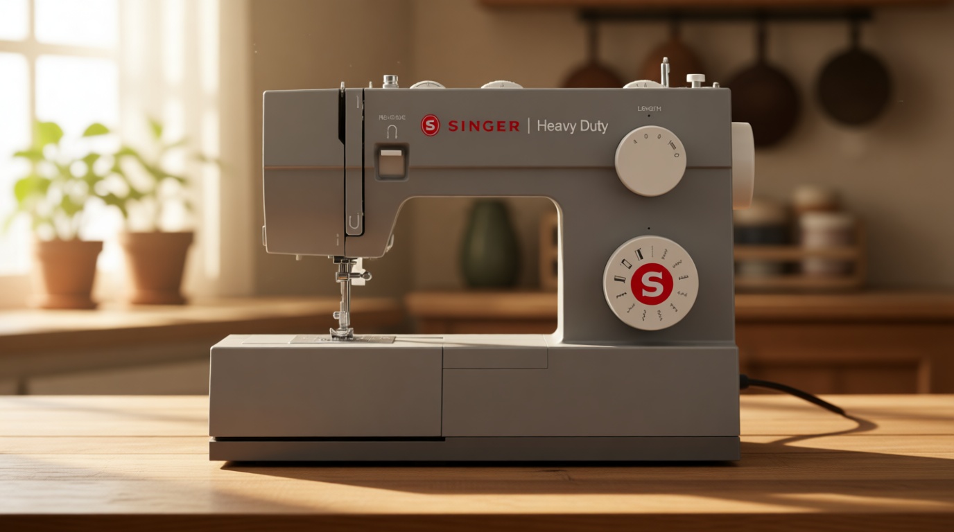 SINGER® Heavy Duty 4411 (Grey) High Speed Sewing Machine + Accessories | 11 Built-In Stitches Deliver 69 Stitch Applications | 50% More Power, 1100 Stitches/Min | Metal Frame, 4-Step Buttonhole