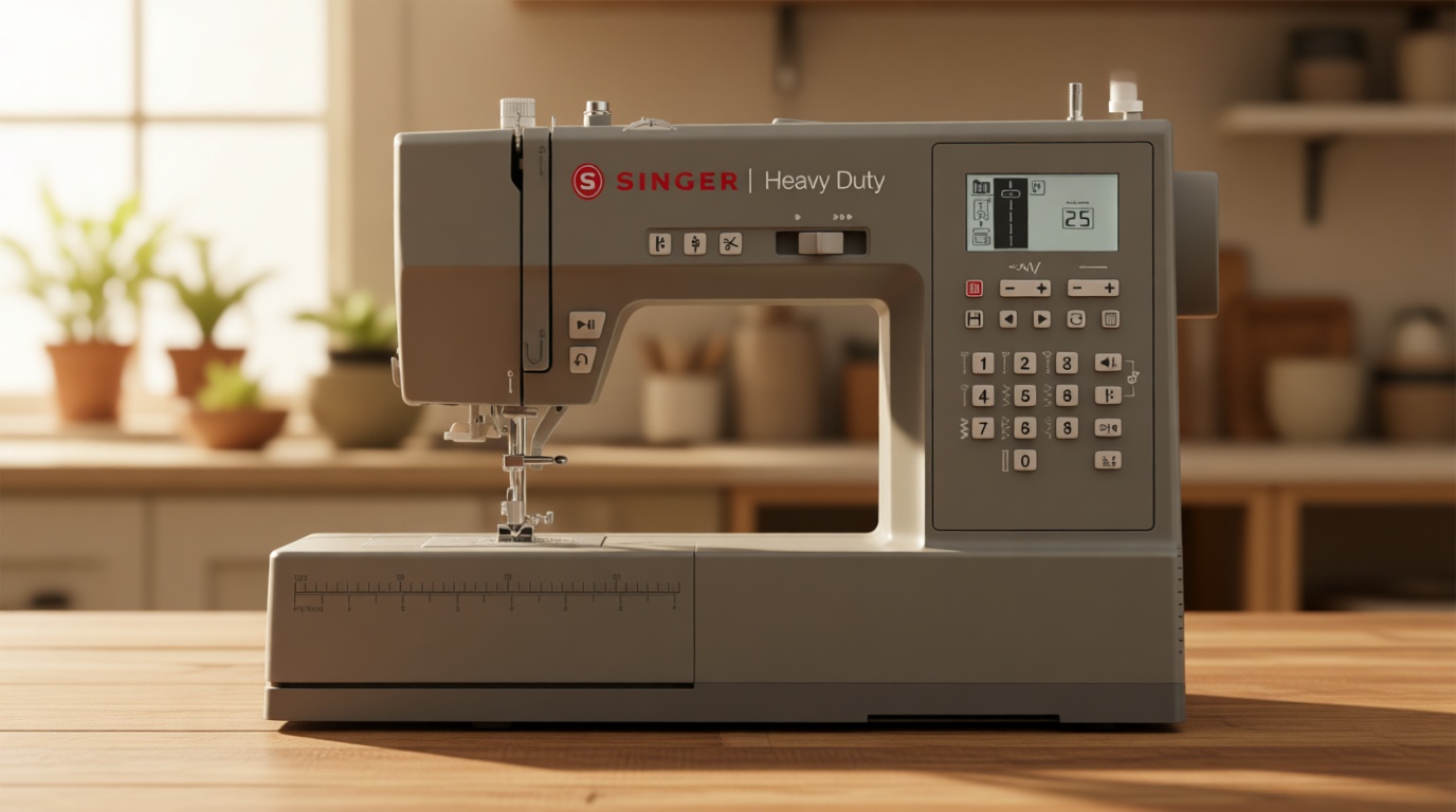 SINGER Heavy Duty 6800C Computerized Sewing Machine with Accessory Kit | Strong Motor with Enhanced Piercing Power, 586 Stitch Applications, LCD Screen, Full Metal frame & 1-step Buttonhole