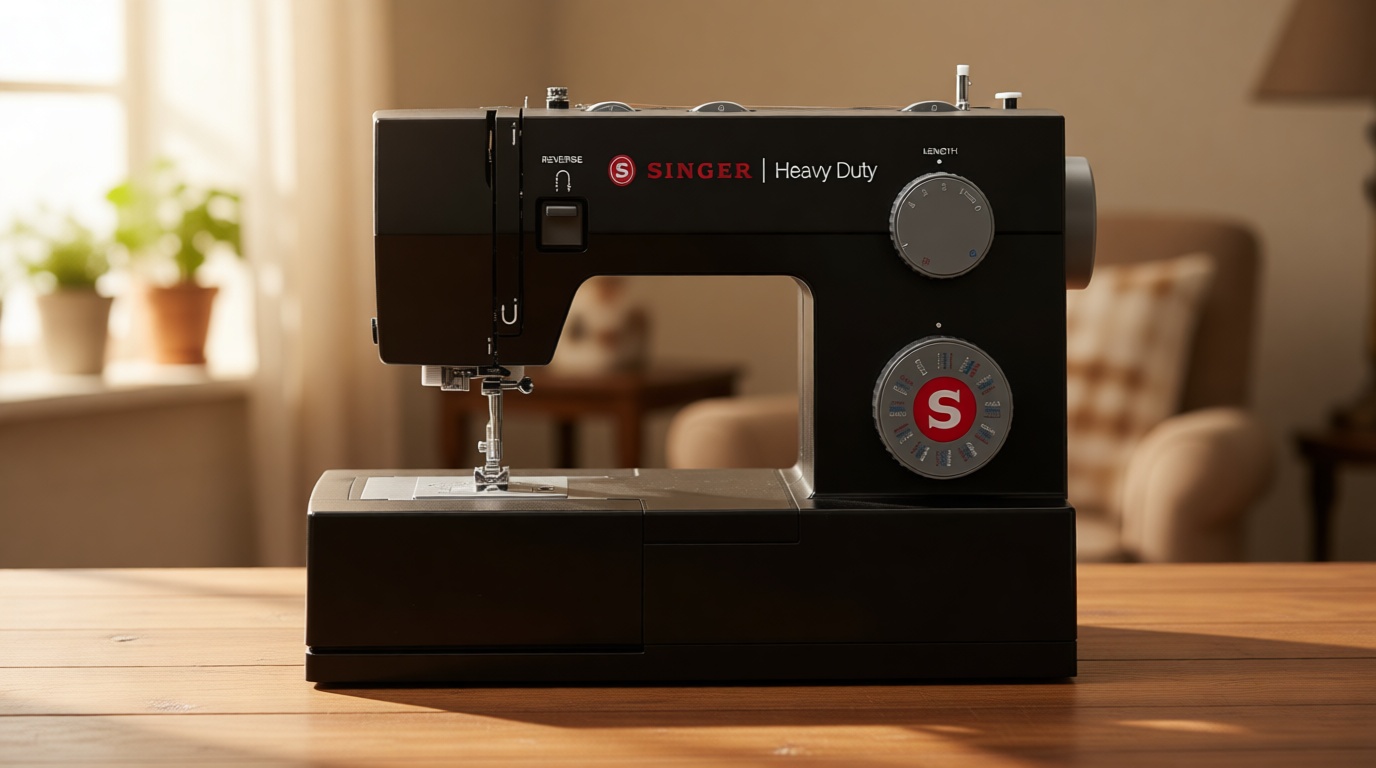 SINGER® Heavy Duty 4432 (Black) High Speed Sewing Machine +Accessory Kit | 32 Built-In Stitches Deliver 110 Stitch Applications | 50% More Power for Thick Fabrics, 1100 Stitches/Min, 1-Step Buttonhole